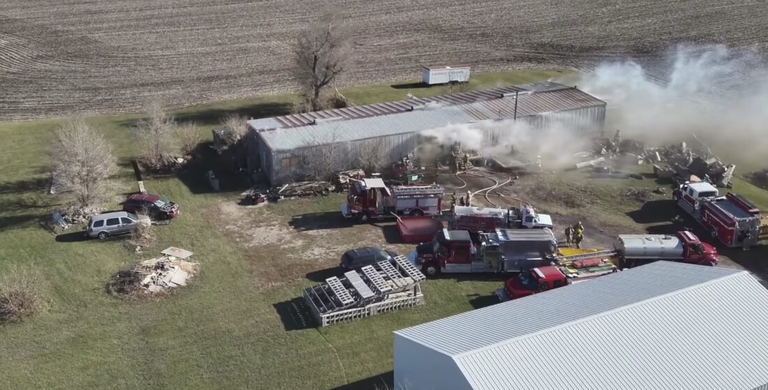 Area departments respond to commercial fire in State Center | News, Sports, Jobs - Vimarsana News